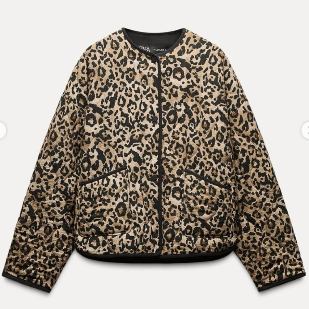 Like New Zara Cheetah Print Jacket -Size Large